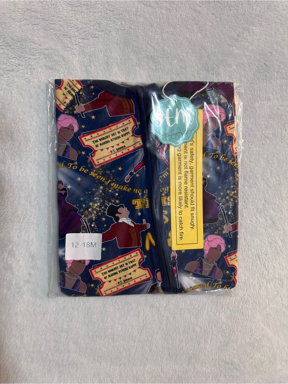 JEM Navy Musical-Print Baby Footie One-Piece